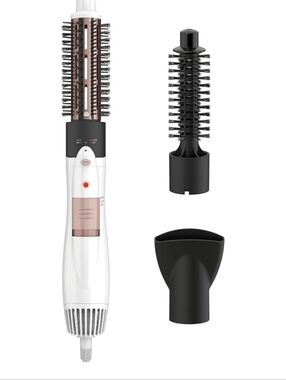 Conair Double Ceramic 2-in-1 Hot Air Brush in Rose Gold and White